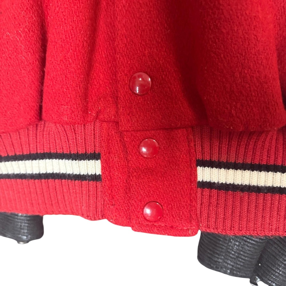 Vintage 1986 Letterman Varsity Jacket Wool & Leather Red Devil "Bobby" G - Picture 5 of 8